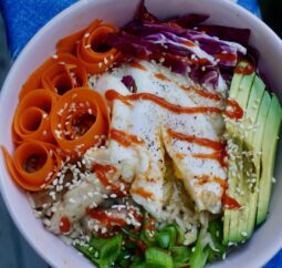 Veggie Rice Egg Bowl