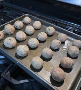 baked chicken meatballs