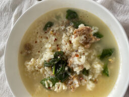 Spicy Sausage and Spinach Soup